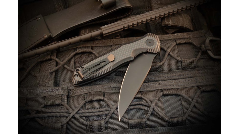 Spartan Blades POROS Black Folding Knife, 5.13in Closed, 3.75in Black Tini Coated 154CM SS Blade, Black G10 Handle, SFBL11BK