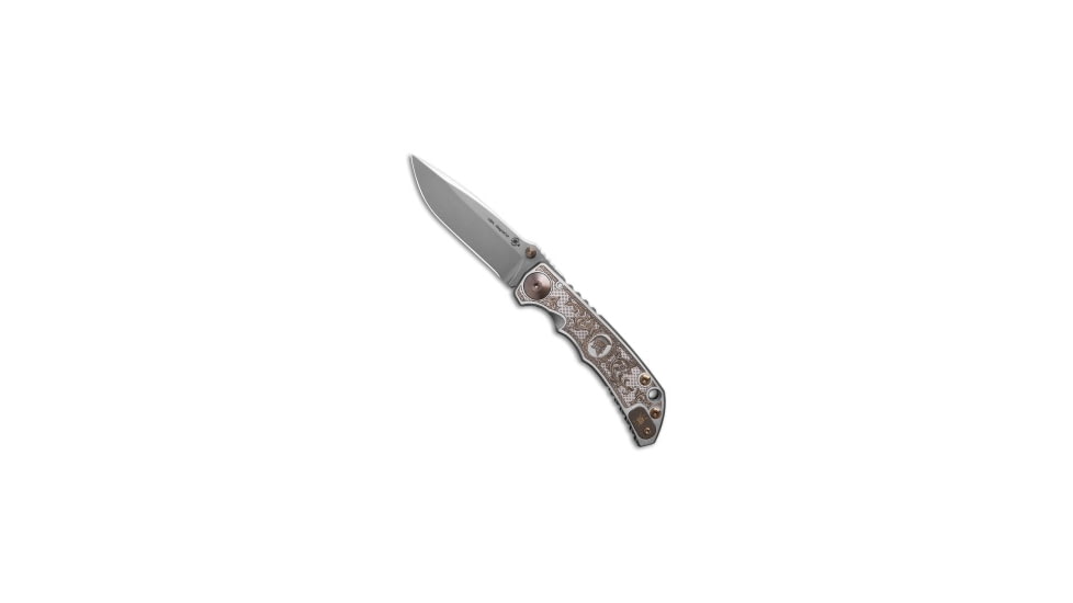 Spartan Blades Spartan Blades Harsey Flourishes MagnaCut Frame Lock Knife Titanium 4" SW, Gray, CPM MagnaCut, adult, BHQ-200594