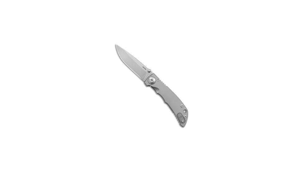 Spartan Blades Spartan Blades Harsey Folder Frame Lock Knife Titanium 3.25&quot; Stonewash SF10SW, Gray, CPM S45VN, adult, BHQ-118018