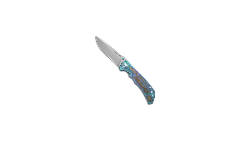 Spartan Blades Spartan Blades Harsey Folder Special Edition Engraved Graffiti 3.8" SW, Blue/Gold, CPM MagnaCut, adult, BHQ-217556