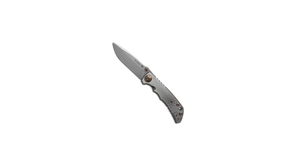 Spartan Blades Spartan Blades Harsey Frame Lock Knife Bronze Star Burst Titanium 4" Stonewash, Bronze/Gray, CPM MagnaCut, adult, BHQ-206088