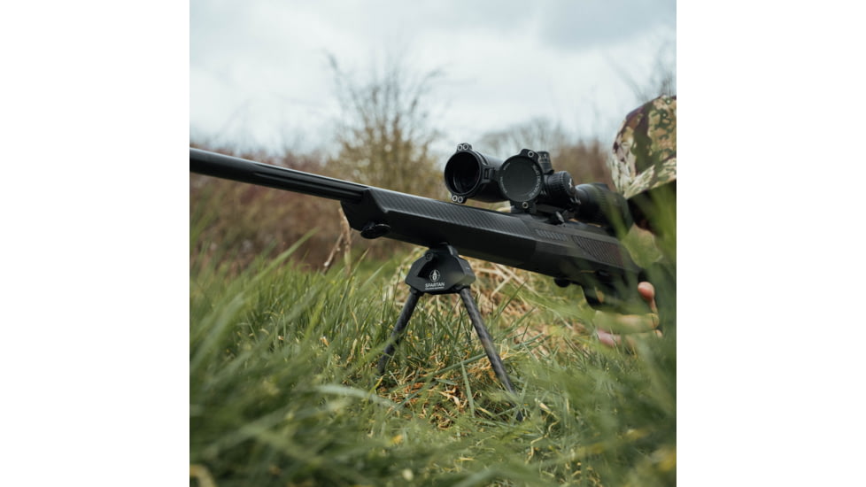 Spartan Precision Equipment Javelin Lite Long Bipod w/Classic Picatinny Adapter, Black, SP01-053-R-BLK + SP02-02-R