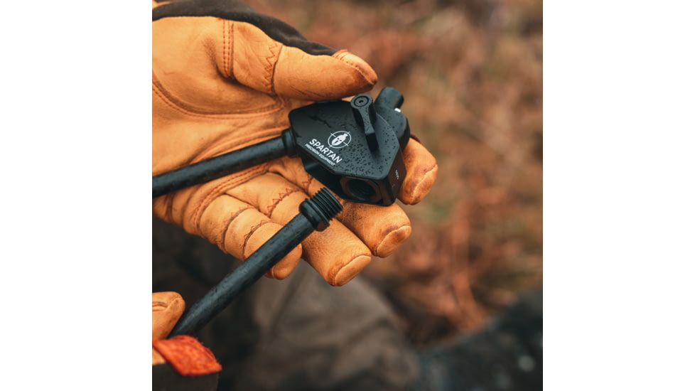 Spartan Precision Equipment Javelin Lite Long Bipod w/Classic Picatinny Adapter, Black, SP01-053-R-BLK + SP02-02-R