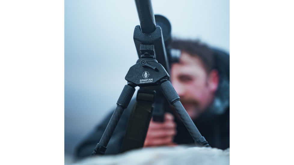 Spartan Precision Equipment Javelin Lite Standard Bipod w/Classic Rifle Adapter, Black, SP01-054-R-BLK + SP02-01-R