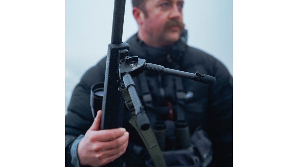 Spartan Precision Equipment Javelin Lite Standard Bipod w/Classic Rifle Adapter, Black, SP01-054-R-BLK + SP02-01-R