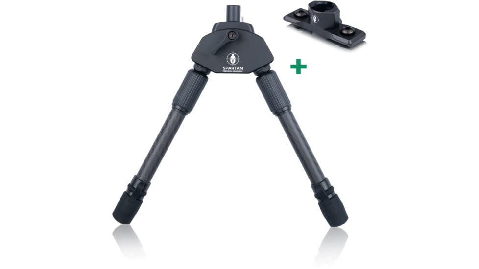 Spartan Precision Equipment Javelin Lite Standard Bipod w/Classic M-LOK Adapter, Black, SP01-054-R-BLK + SP02-03-R