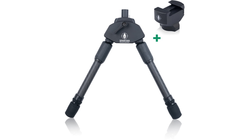 Spartan Precision Equipment Javelin Lite Standard Bipod w/Classic Picatinny Adapter, Black, SP01-054-R-BLK + SP02-02-R