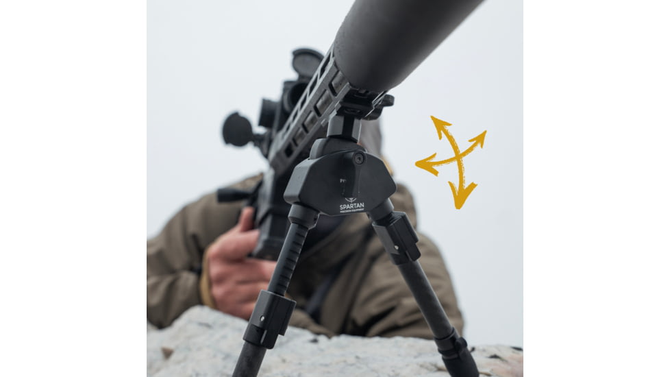 Spartan Precision Equipment ProHunt TAC Bipod, Standard Length, Black, SP01-06-R-BLK
