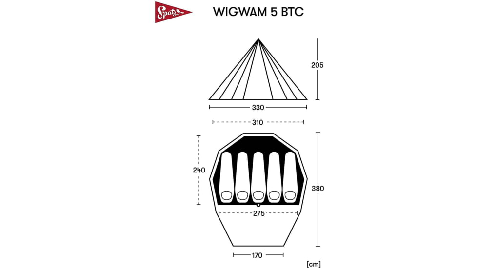 SPATZ Wigwam 5 BTC Tent, Brown Sand, 2829897004222