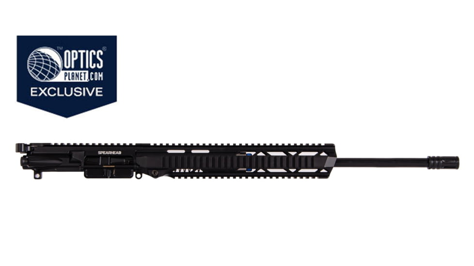 OpticsPlanet Exclusive Spearhead Complete Upper Receiver, Model S, .410 Bore, AR-15, 19 inch Barrel, Quad Rail Handguard, Anodized Finish, Black, 1001