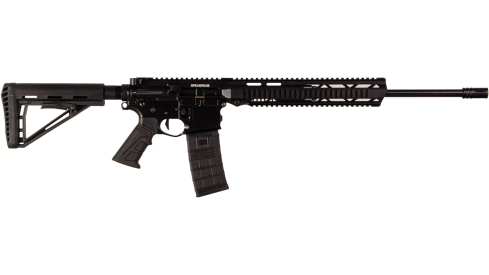 OpticsPlanet Exclusive Spearhead Complete Upper Receiver, Model S, .410 Bore, AR-15, 19 inch Barrel, Quad Rail Handguard, Anodized Finish, Black, 1001