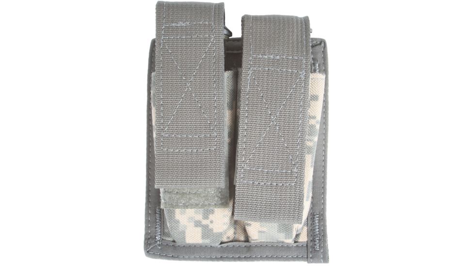 Spec Ops M-9 Double Magazine Pouch w/ Hook &amp; Loop Closure, Military Camouflage - 100500213