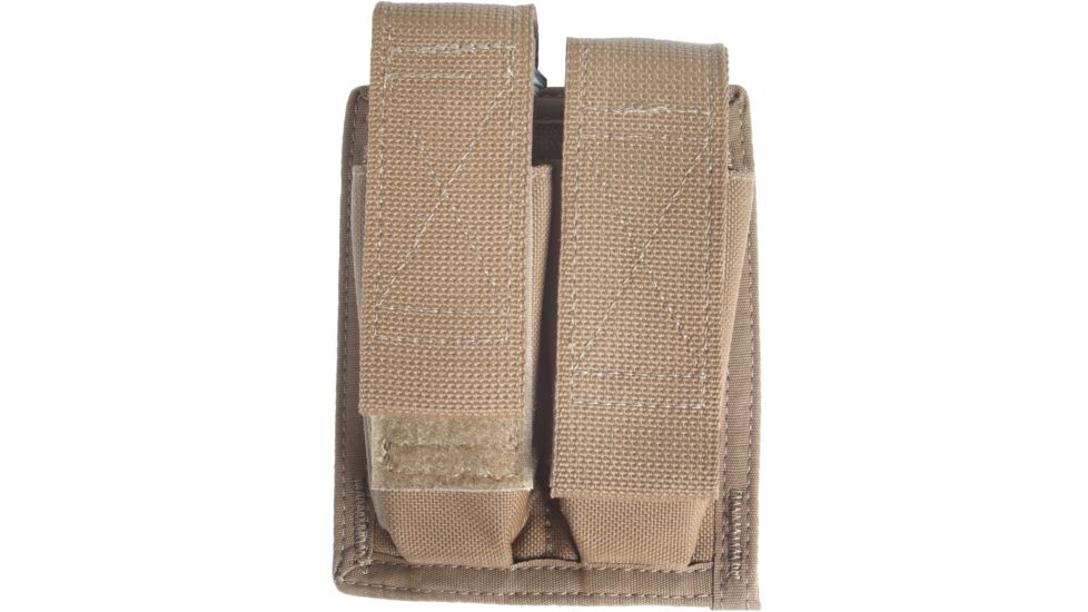 Spec Ops M-9 Double Magazine Pouch w/ Hook &amp; Loop Closure, Coyote Brown - 100500211