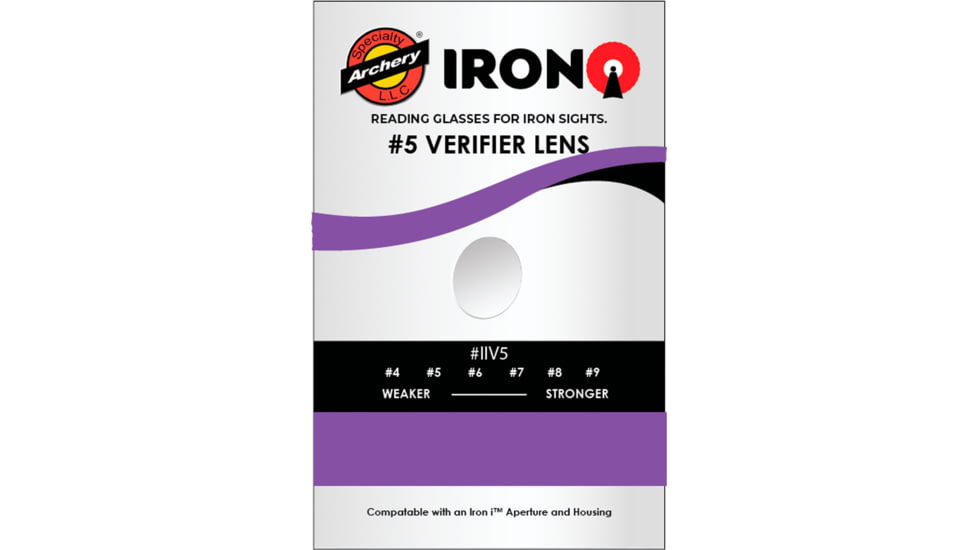 Specialty Archery Iron I Rifle Peep Verifier #5 Purple, 1502636