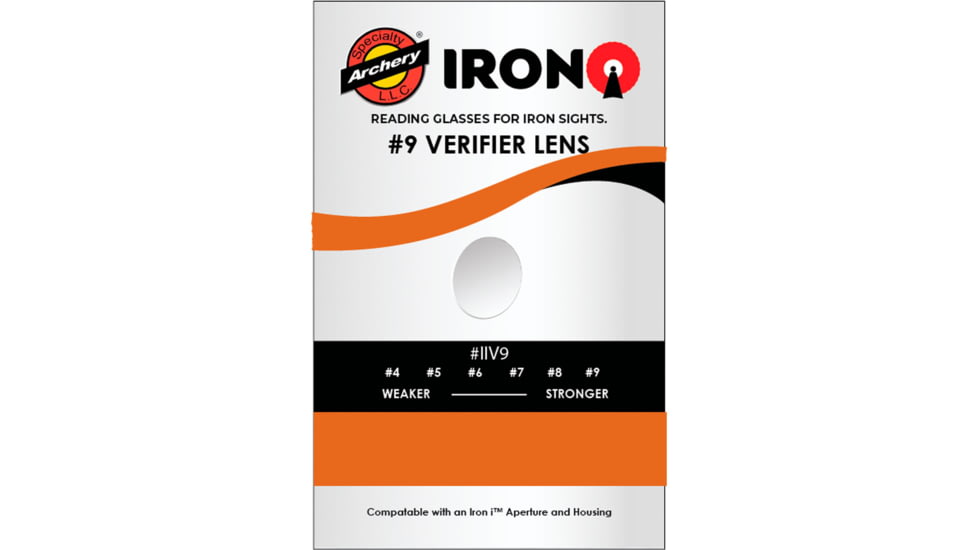 Specialty Archery Iron I Rifle Peep Verifier #9 Orange, 1502640