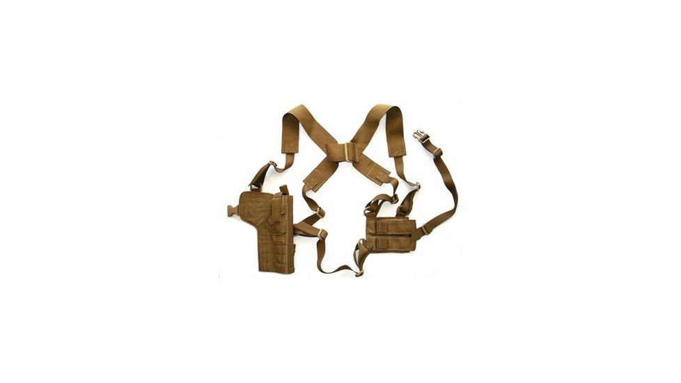 Specter Gear Vertical Shoulder Holster w/ Double Pistol Mag Pouch, M9 / Beretta 92F - Coyote, 418-RH-COY
