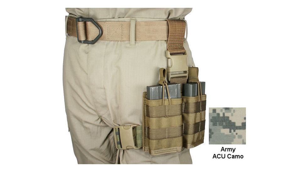 Specter Gear 20 rd. 7.62 x 51mm NATO 2 Magazine Rapid Reload Tactical Thigh Rig,Army ACU Camo 741 ACU