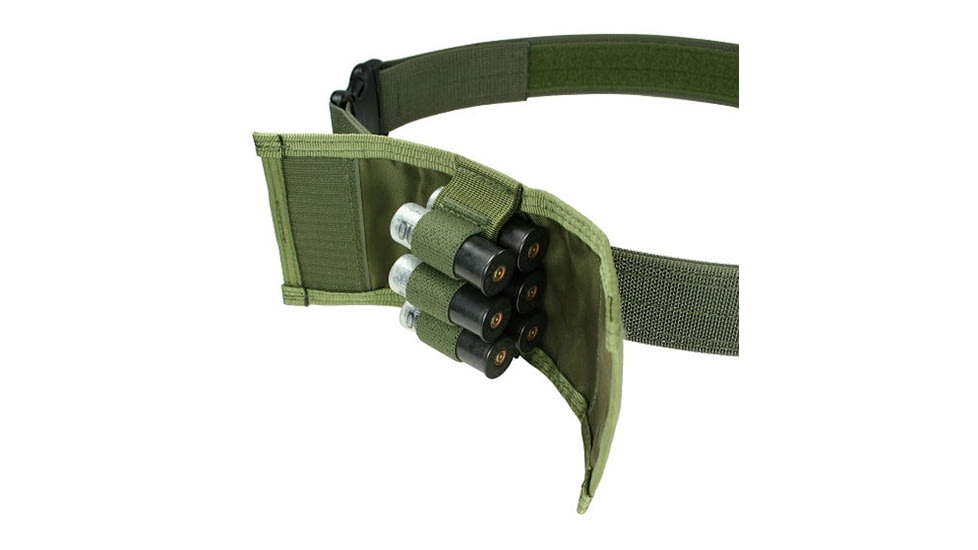 Specter Gear Belt Mounted 6 Pack 6 rd. Shotshell Carrier, Fits 2in Duty and Tactical Belts, OD Green, 1004 OD