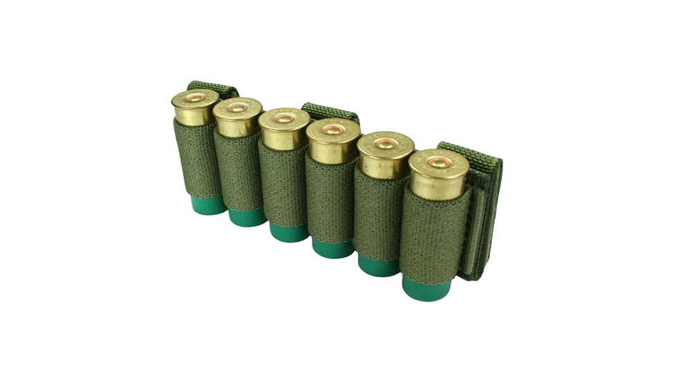 Specter Gear Belt Mounted 6 rd. Shotshell Carrier, Fits 2in Duty and Tactical Belts, OD Green, 891 OD