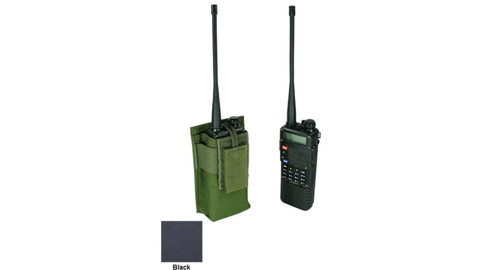 Specter Gear Belt Mounted Radio Pouch, fits Baofeng UV-5R / BF-F8HP With Extended Length Battery, Black, 1207 BLK