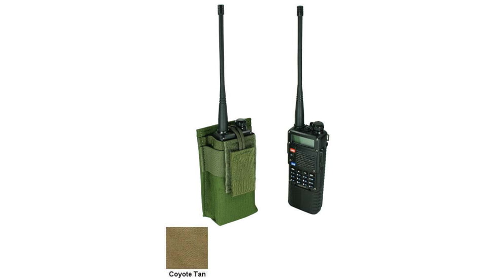 Specter Gear Belt Mounted Radio Pouch, fits Baofeng UV-5R / BF-F8HP With Extended Length Battery, Coyote, 1207 COY