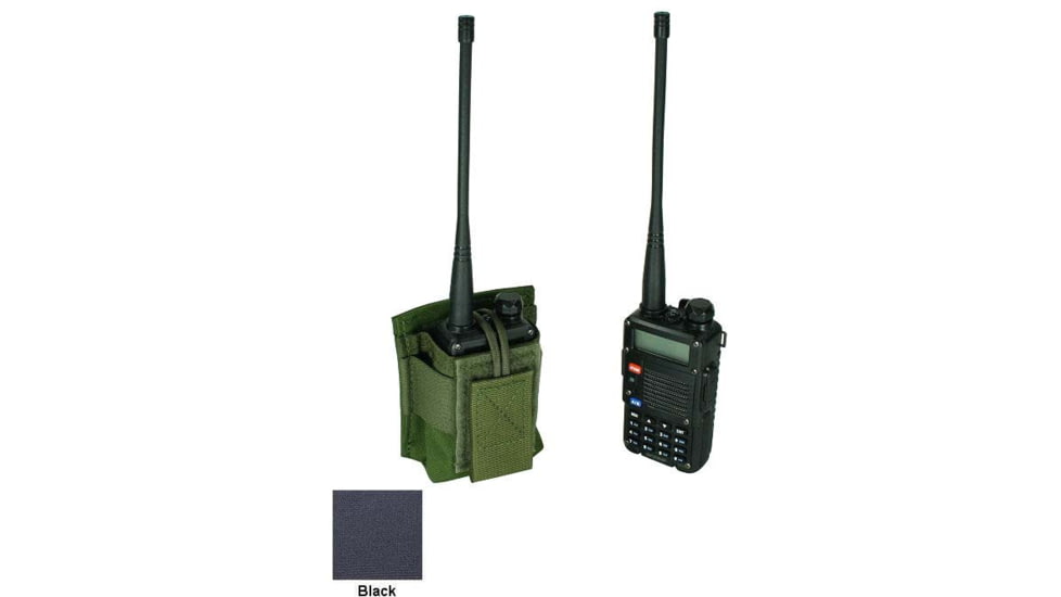 Specter Gear Belt Mounted Radio Pouch, fits Baofeng UV-5R / BF-F8HP With Standard Length Battery, Black, 1205 BLK