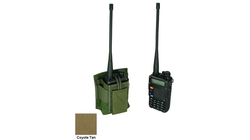 Specter Gear Belt Mounted Radio Pouch, fits Baofeng UV-5R / BF-F8HP With Standard Length Battery, Coyote, 1205 COY
