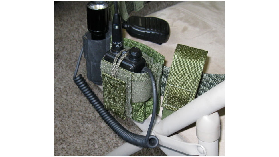 Specter Gear Belt Mounted Radio Pouch, fits Baofeng UV-5R / BF-F8HP With Standard Length Battery, OD Green, 1205 OD