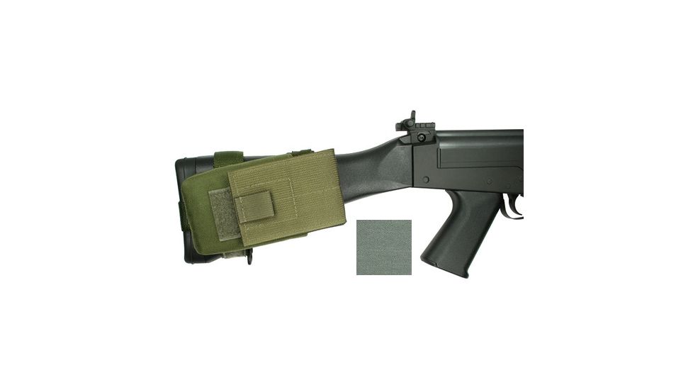 Specter Gear FN FAL Buttstock Magazine Pouch, Holds (1) 20 rd. 7.62x51mm Magazine, Fits Fixed Stocked FN FAL Type Rifles, Foliage Green, Green 838-FG