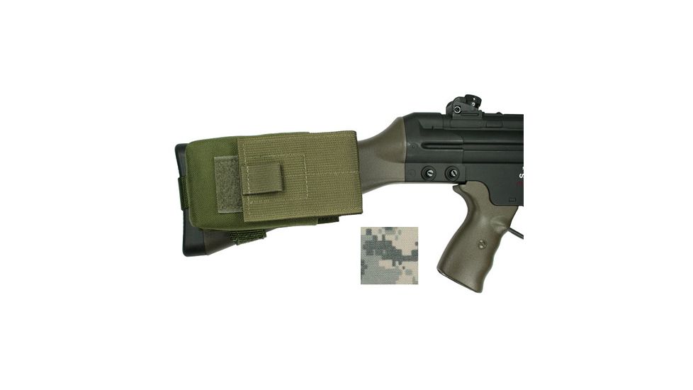 Specter Gear G3/HK91 Buttstock Magazine Pouch, Holds (1) 20 rd. 7.62x51mm Magazine, Fits Fixed Stocked G3/HK91 Type Rifles, Army ACU Camo, Army ACU Camo 840-ACU