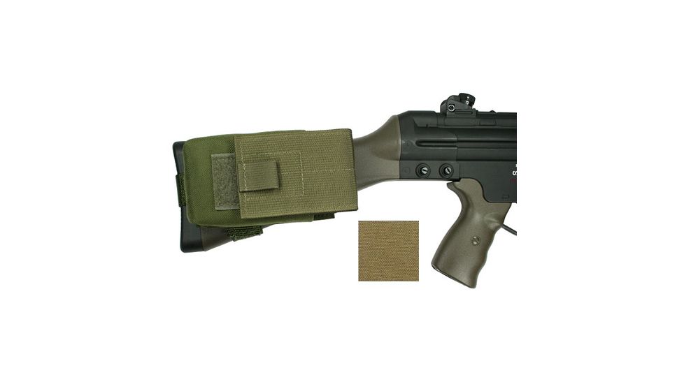 Specter Gear G3/HK91 Buttstock Magazine Pouch, Holds (1) 20 rd. 7.62x51mm Magazine, Fits Fixed Stocked G3/HK91 Type Rifles, Coyote, Coyote 840-COY