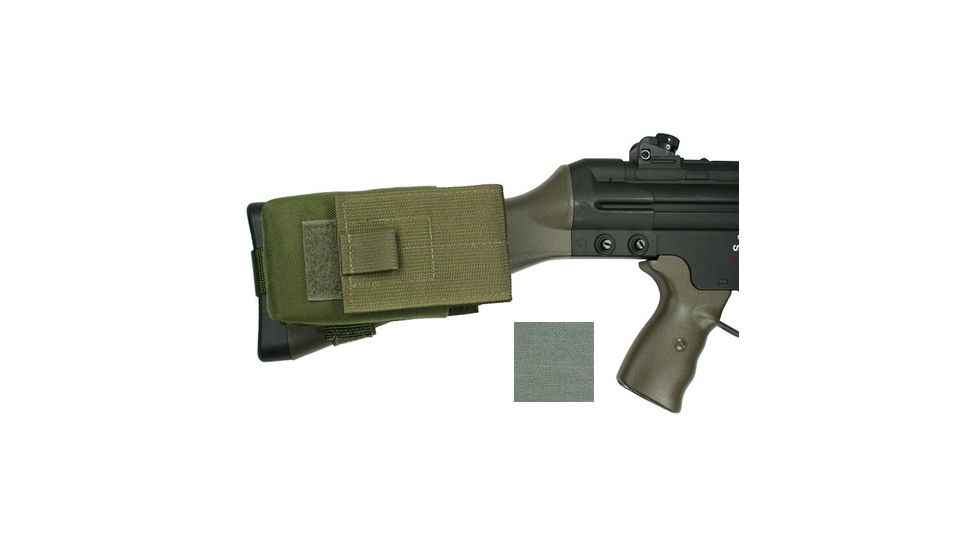 Specter Gear G3/HK91 Buttstock Magazine Pouch, Holds (1) 20 rd. 7.62x51mm Magazine, Fits Fixed Stocked G3/HK91 Type Rifles, Foliage Green, Green 840-FG