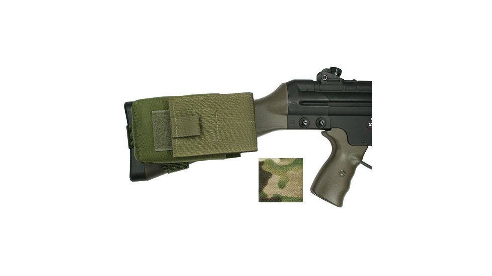Specter Gear G3/HK91 Buttstock Magazine Pouch, Holds (1) 20 rd. 7.62x51mm Magazine, Fits Fixed Stocked G3/HK91 Type Rifles, Multicam, Multicam 840-MULT