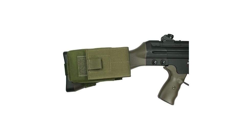 Specter Gear G3/HK91 Buttstock Magazine Pouch, Holds (1) 20 rd. 7.62x51mm Magazine, Fits Fixed Stocked G3/HK91 Type Rifles, Olive Drab, Drab 840-OD