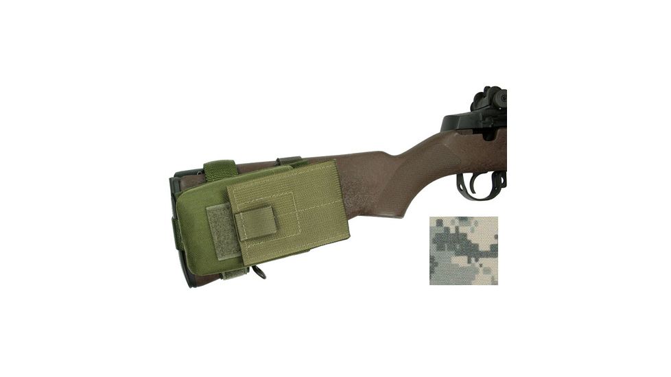 Specter Gear M-14 Buttstock Magazine Pouch, Holds (1) 20 rd. 7.62x51mm Magazine, Fits Fixed Stocked M-14 Rifles, Army ACU Camo, Army ACU Camo 837-ACU