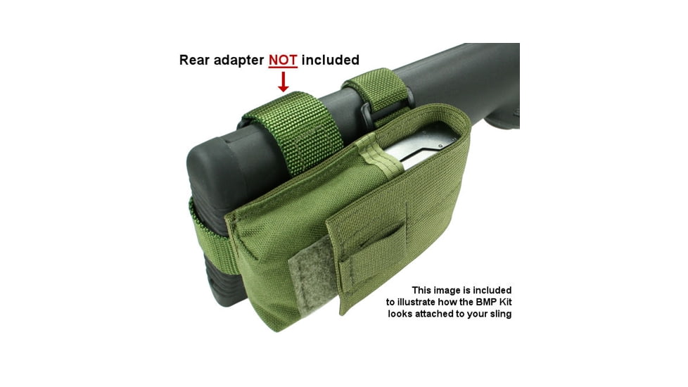 Specter Gear Mini-14 Buttstock Magazine Pouch BMP Kit, Holds 1, 20 rd. 5.56mm Magazine, No Rear Adapter Provided, Olive Drab Green, 910 OD