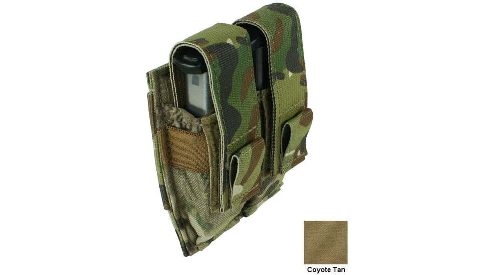 Specter Gear MOLLE Double Universal Pistol Magazine Pouch, Vertical Draw, Coyote, 1135 COY