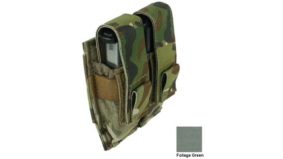 Specter Gear MOLLE Double Universal Pistol Magazine Pouch, Vertical Draw, Foliage Green, 1135 FG