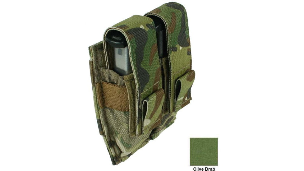 Specter Gear MOLLE Double Universal Pistol Magazine Pouch, Vertical Draw, OD Green, 1135 OD