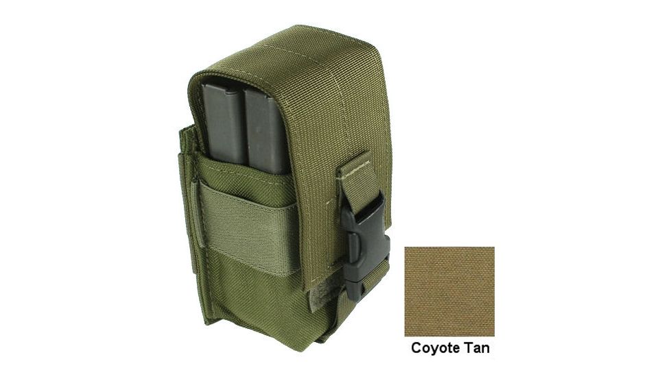 Specter Gear MOLLE/ PALS Compatible Modular 7.62 NATO 20rd. Magazine Enhanced Double Magazine Pouch,Coyote 750 COY