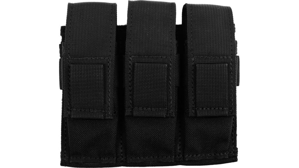 Specter Gear MOLLE PALS Modular Triple Pistol Magazine Pouch, Universal - Black - 276-BLK