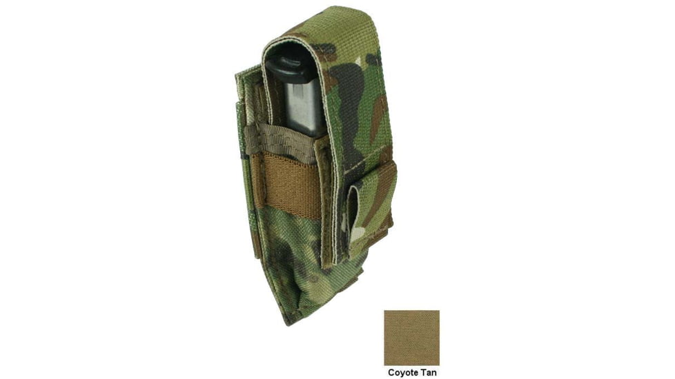 Specter Gear MOLLE Single Universal Pistol Magazine Pouch, Vertical Draw, Coyote, 1134 COY