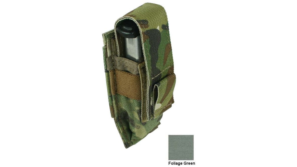 Specter Gear MOLLE Single Universal Pistol Magazine Pouch, Vertical Draw, Foliage Green, 1134 FG