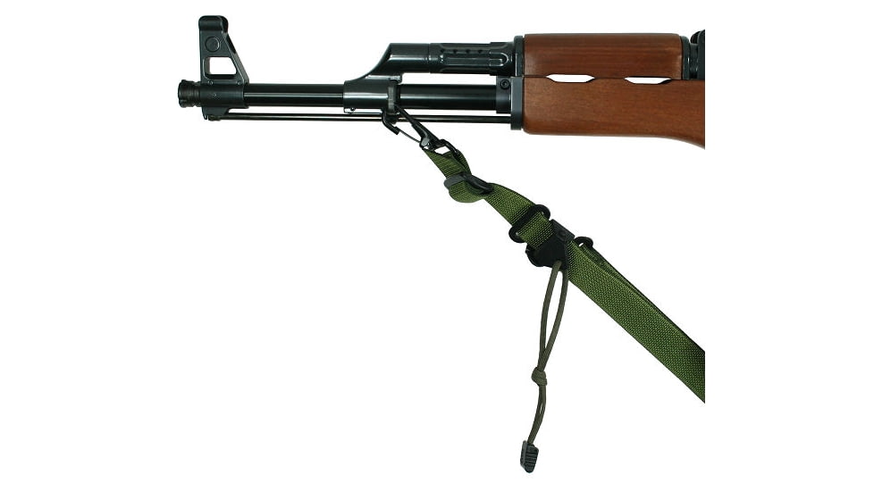 Specter Gear Raider 2 Point Tactical Sling, AK-47 with Folding Stock, Braided Lanyard, Emergency Release, Black, 548 BLK-ERB-BL