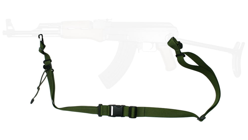 Specter Gear Raider 2 Point Tactical Sling, AK-47 with Folding Stock, Braided Lanyard, Emergency Release, Black, 548 BLK-ERB-BL