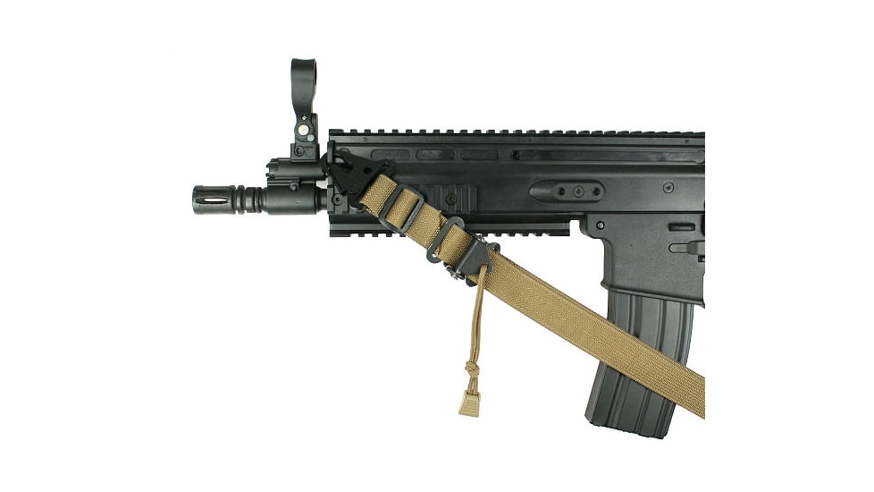 Specter Gear Raider 2 Point Tactical Sling, FN SCAR, Braided Lanyard, Emergency Release, Coyote Tan, 727 COY-ERB-BL