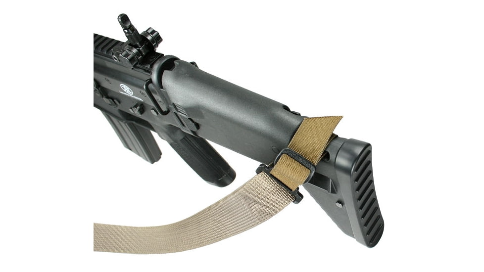 Specter Gear Raider 2 Point Tactical Sling, FN SCAR, Braided Lanyard, Emergency Release, Coyote Tan, 727 COY-ERB-BL