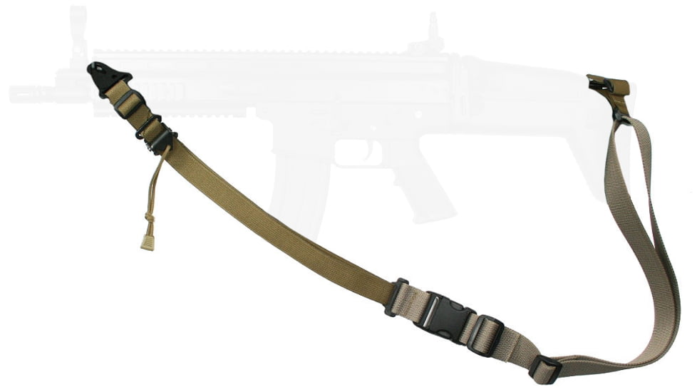 Specter Gear Raider 2 Point Tactical Sling, FN SCAR, Braided Lanyard, Emergency Release, Coyote Tan, 727 COY-ERB-BL