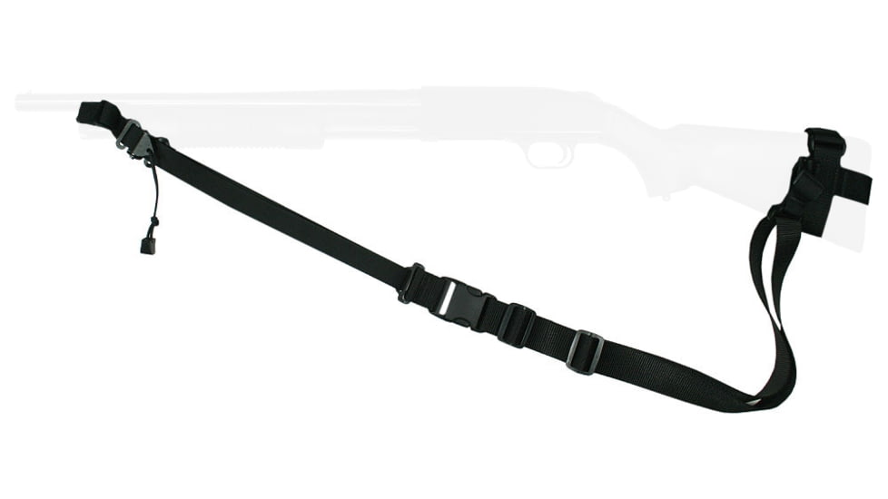 Specter Gear Raider 2 Point Tactical Sling, Mossberg 500 / Maverick 88, standard fixed stock, Braided Lanyard, Emergency Release, Black, 540 BLK-ERB-BL