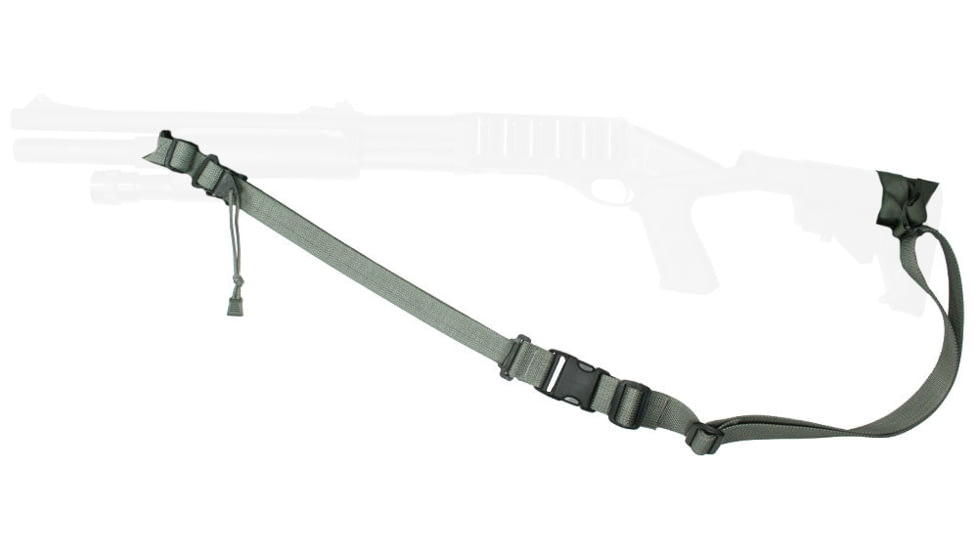 Specter Gear Raider 2 Point Tactical Sling, Mossberg 590 / 590A1 with M-4 type stock, Braided Lanyard, Emergency Release, Black, 644 BLK-ERB-BL